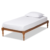 Baxton Studio Iseline Modern and Contemporary Walnut Brown Finished Wood Twin Size Platform Bed Frame Baxton Studio restaurant furniture, hotel furniture, commercial furniture, wholesale bedroom furniture, wholesale twin, classic twin
